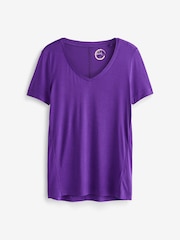 Purple Slouch V-Neck T-Shirt - Image 5 of 5