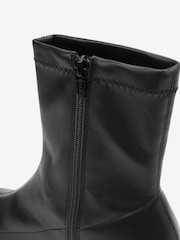 Black PU Extra Wide Fit Forever Comfort® Sock Ankle Boots - Image 5 of 5