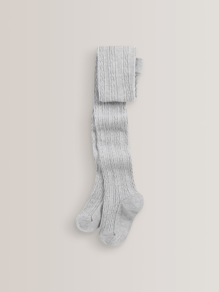 Fekete/Szürke - 3 Csomag Cotton Rich Cable Harisnya - 4/ 2 kép