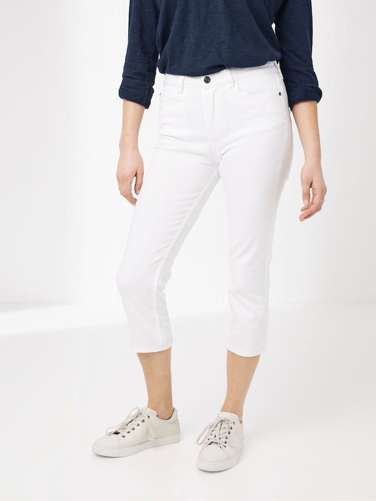 FatFace White Hamble Capri Jeans - Image 1 of 4