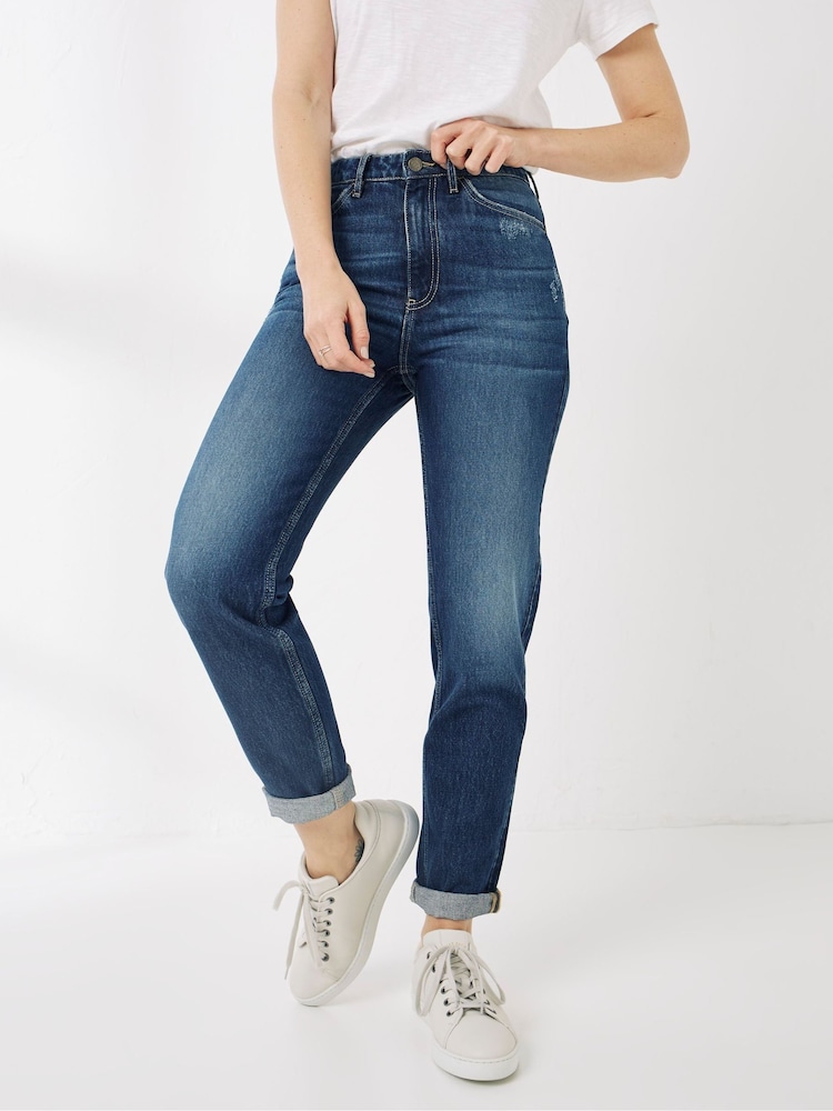 FatFace Blue Mom Jeans - Image 1 of 3