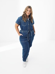 FatFace Blue Imogen Boilersuit - Image 2 of 5