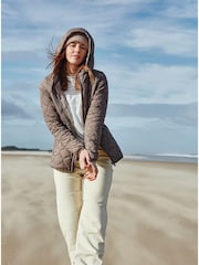 FatFace Natural Elise Wide Leg Trousers - Image 1 of 4