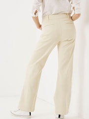 FatFace Natural Elise Wide Leg Trousers - Image 2 of 4