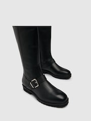 Schuh Darla Black Leather Rider Boots - Image 4 of 4