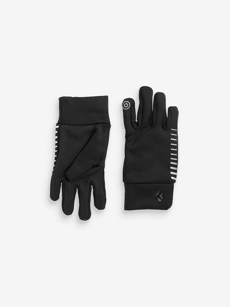 Black Stripe Sporty Gloves (3-16yrs) - Image 1 of 1