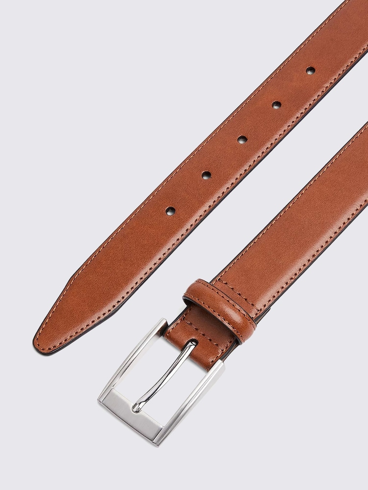 MOSS Tan Leather Belt - Image 2 of 2 MOSS Tan Leather Belt - Image 2 of 2