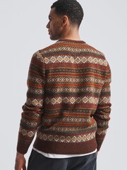 Aubin Fairisle Crew Jumper - Image 2 of 5