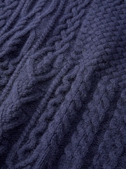 Aubin Polperro Patchwork Cable Crew Jumper - Image 4 of 5