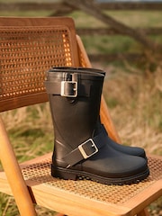 Mint Velvet Black Wynter Short Wellies - Image 1 of 4