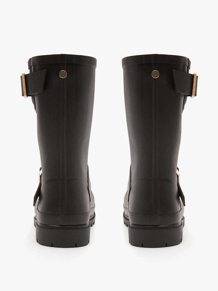 Mint Velvet Black Wynter Short Wellies - Image 3 of 4