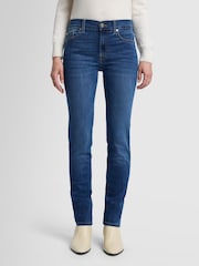 7 For All Mankind Roxanne Mid Rise Slim Leg Jeans - Image 3 of 6