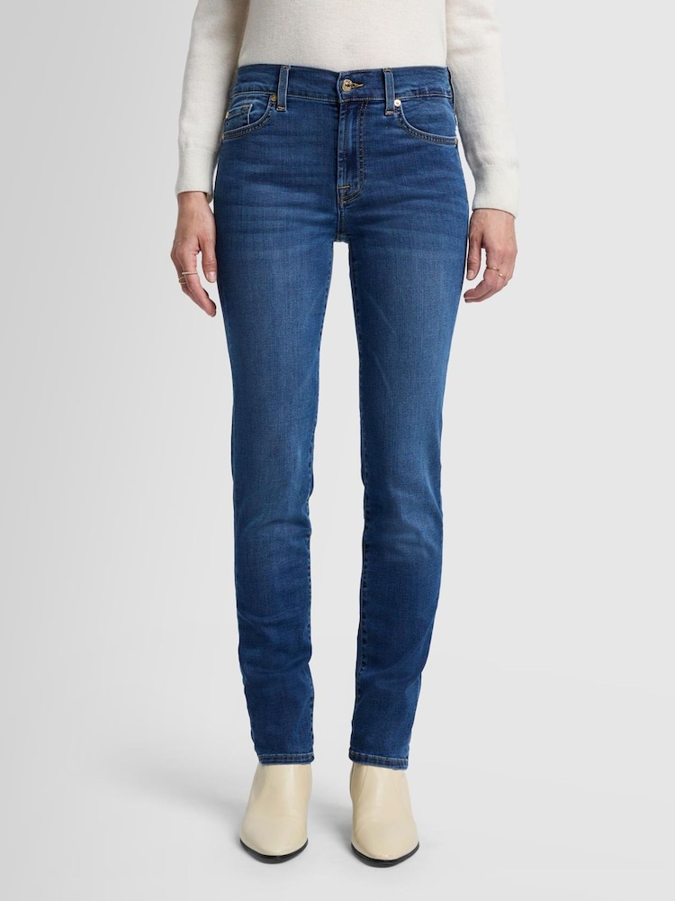 7 For All Mankind Roxanne Mid Rise Slim Leg Jeans - Image 3 of 6