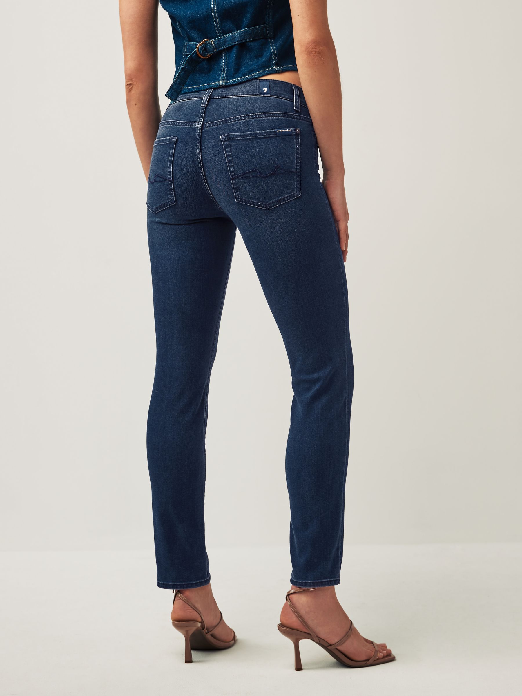 7 For shops All Mankind • Roxanne Slim Fit Jeans in Distressed Starry Night