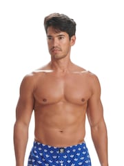 adidas Blue Comfort Core Icon 100% Cotton Boxers 2 Pack - Image 2 of 14
