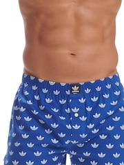 adidas Blue Comfort Core Icon 100% Cotton Boxers 2 Pack - Image 4 of 14
