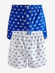 adidas Blue Comfort Core Icon 100% Cotton Boxers 2 Pack - Image 8 of 14