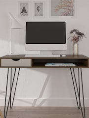 Novogratz Brown Concord Drawer Storage Desk - Image 1 of 5