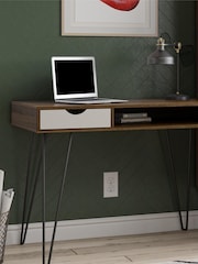Novogratz Brown Concord Drawer Storage Desk - Image 2 of 5