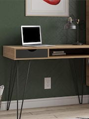 Novogratz Natural Concord Drawer Storage Desk - Image 2 of 5