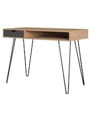 Novogratz Natural Concord Drawer Storage Desk - Image 4 of 5