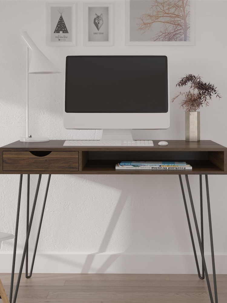 Novogratz Medium Brown Concord Drawer Storage Desk - Image 1 of 5