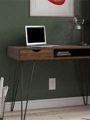 Novogratz Medium Brown Concord Drawer Storage Desk - Image 2 of 5