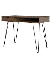 Novogratz Medium Brown Concord Drawer Storage Desk - Image 3 of 5
