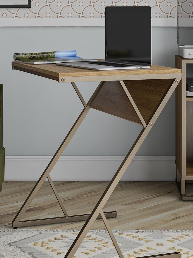 Novogratz Brown Regal Accent Table Laptop Desk - Image 5 of 5 Novogratz Brown Regal Accent Table Laptop Desk - Image 5 of 5