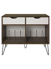 Novogratz Brown Concord Turntable Stand With Drawers - Image 3 of 5