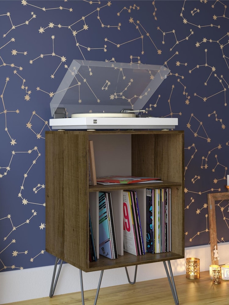 Novogratz Green Concord Turntable Stand - Image 2 of 5