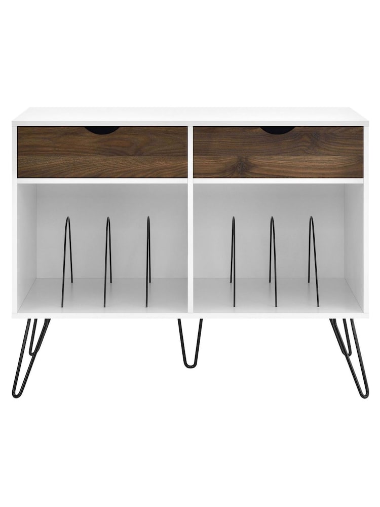 Novogratz White Concord Turntable Stand With Drawers - Image 5 of 5