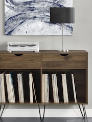 Novogratz Brown Concord Turntable Stand With Drawers - Image 1 of 5