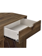 Novogratz Brown Concord Turntable Stand With Drawers - Image 4 of 5