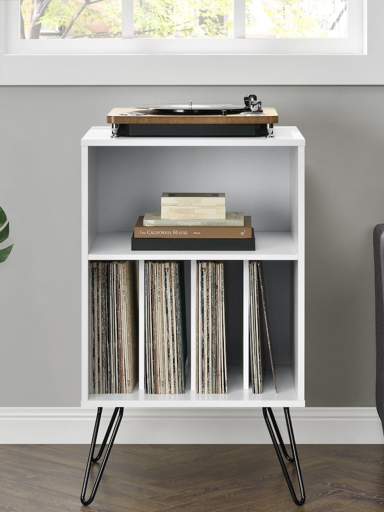 Novogratz White Concord Turntable Stand - Image 2 of 5