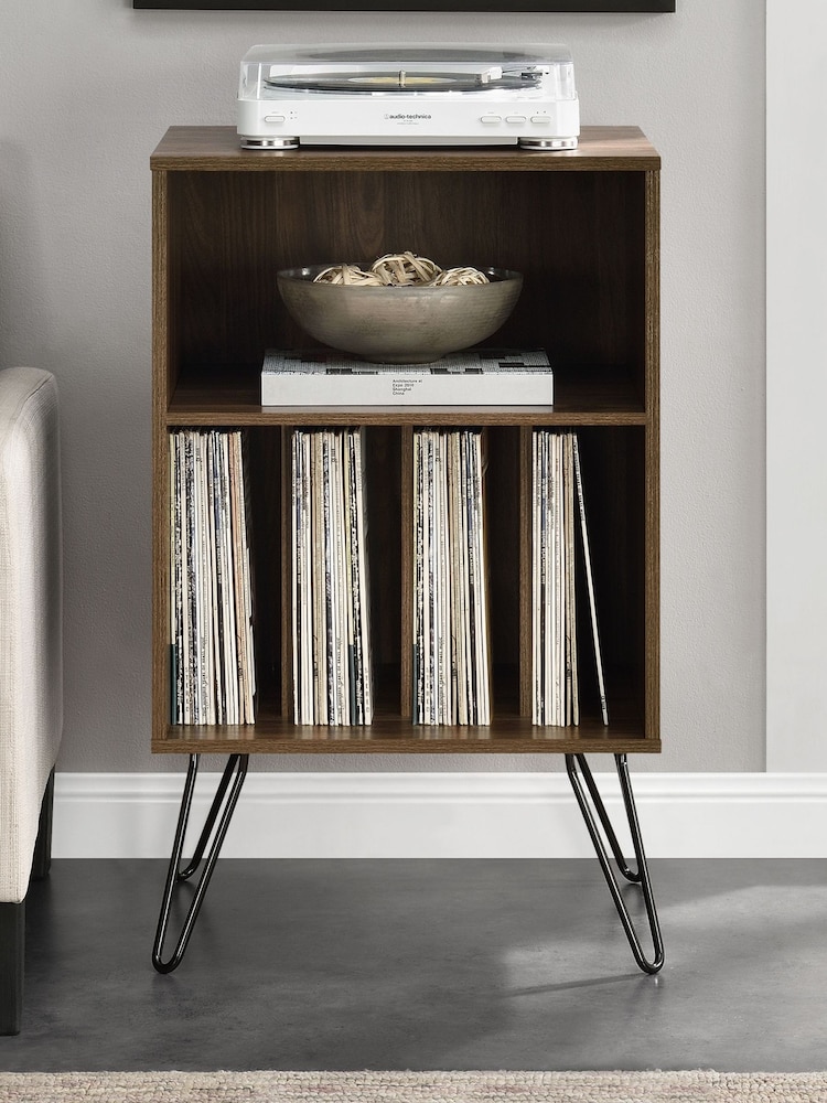 Novogratz Brown Concord Turntable Stand - Image 1 of 5 Novogratz Brown Concord Turntable Stand - Image 1 of 5