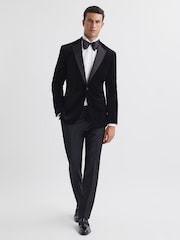 Reiss White Fitzrovia Pleat Front Winged Collar Shirt - Image 3 of 7