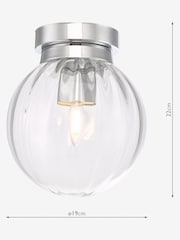 Dar Lighting Chrome Niagara Bathroom Flush Ceiling Light - Image 5 of 5