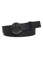 Tommy Hilfiger, Gürtel mit runder Logo-Schnalle - Bild 1 von 4