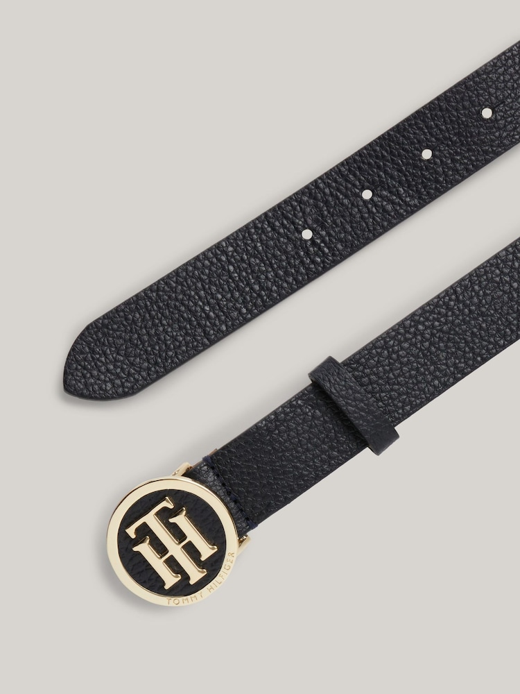 Tommy Hilfiger, Gürtel mit runder Logo-Schnalle - Bild 2 von 4