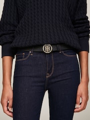 Tommy Hilfiger, Gürtel mit runder Logo-Schnalle - Bild 4 von 4