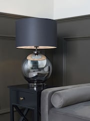BHS Black Large Glass Table Lamp - Image 1 of 5