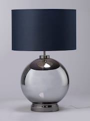 BHS Black Large Glass Table Lamp - Image 2 of 5