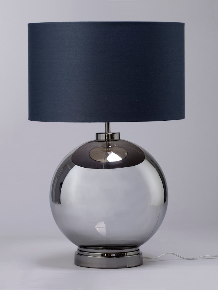 BHS Black Large Glass Table Lamp - Image 2 of 5