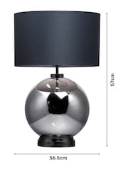 BHS Black Large Glass Table Lamp - Image 4 of 5