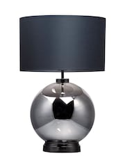 BHS Black Large Glass Table Lamp - Image 5 of 5