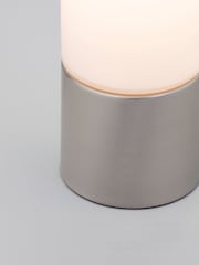 BHS Silver Cylinder Touch Lamp - Image 3 of 5