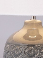 BHS Grey Cosgrove Ceramic Lamp - Image 2 of 4