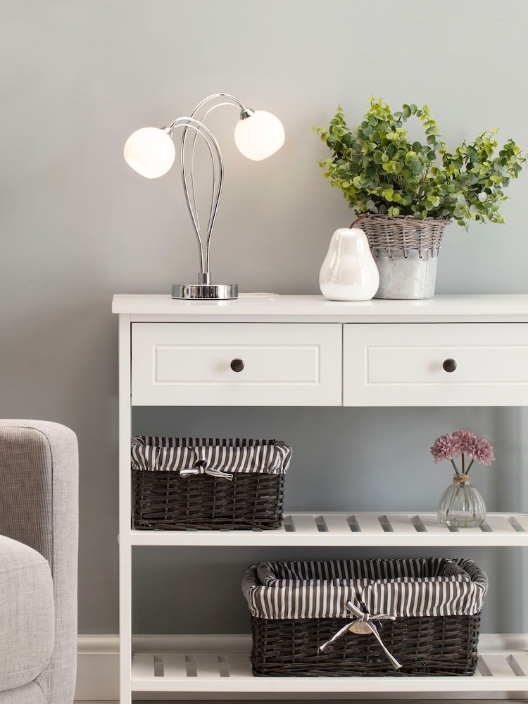 BHS Silver Soni Table Lamp - Image 1 of 3