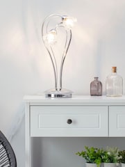 BHS Silver Marianne Table Lamp - Image 1 of 4